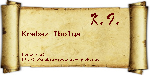 Krebsz Ibolya névjegykártya
